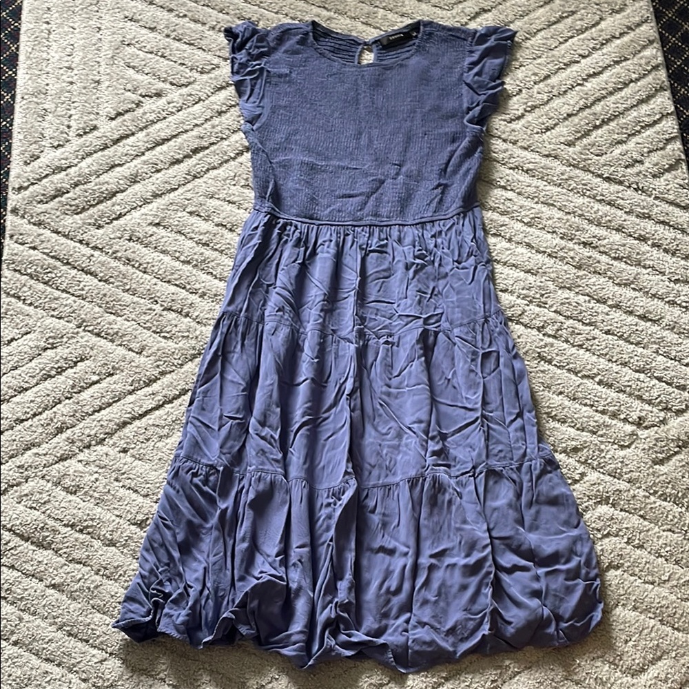 Women’s Smocked Blue Midi Dress